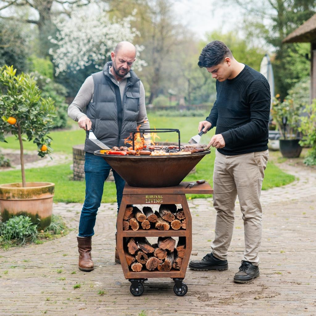PLancha BBQ Companero Corten of Blackline 80cm Nieuw, Tuin en Terras, Ophalen of Verzenden, Nieuw, RJRoyal Living, Met accessoires