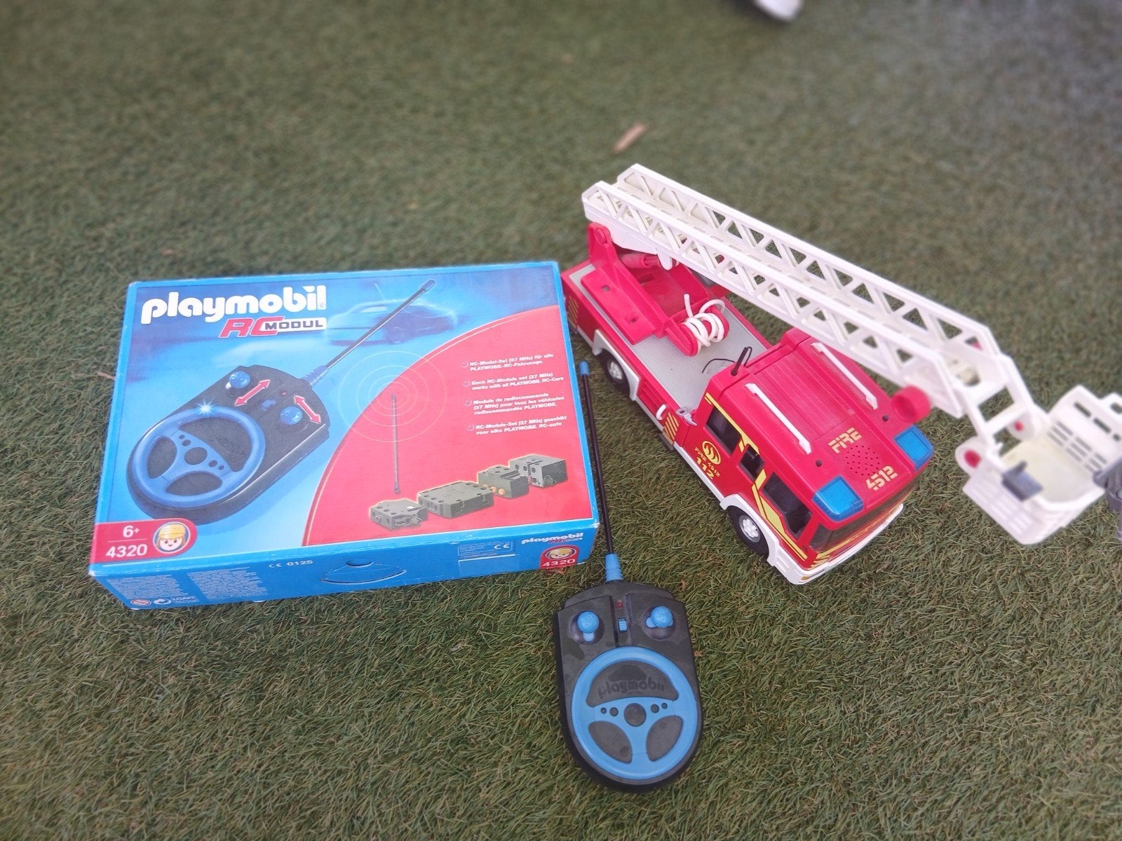 Playmobil Brandweerwagen 5362 met RC-mod 4320 en accessoires, Ophalen of Verzenden, Gebruikt, Afstandsbediening
