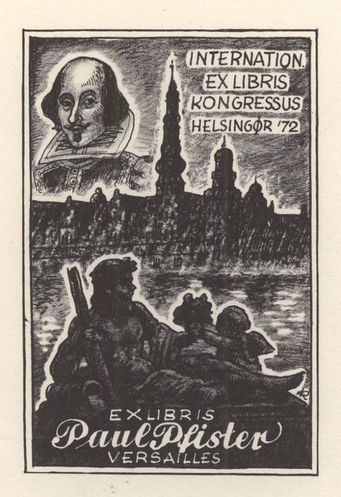 0046 Ex Libris Hongarije : Kertes-Kollmann Jenő, 1972, Antiek en Kunst, Kunst | Etsen en Gravures, Verzenden
