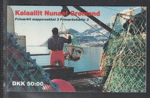 GROENLAND 1993 Kr. 50 Visserij Postzegelboekje, Michel: MH-3, Verzenden, Denemarken, Postfris