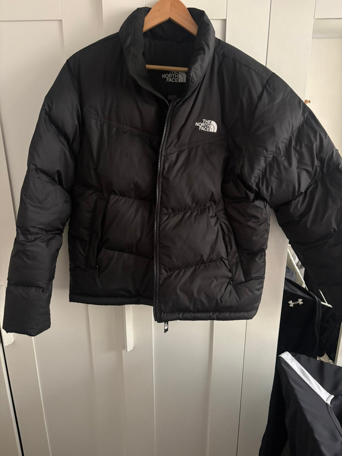The north face puffer, Ophalen of Verzenden, Zo goed als nieuw, Maat 48/50 (M), Zwart