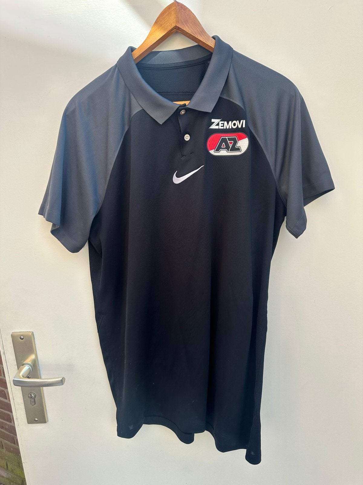 Nike Dri-Fit AZ Zemovi Polo Shirt Maat L, Ophalen of Verzenden, Zo goed als nieuw, Maat 52/54 (L), Zwart