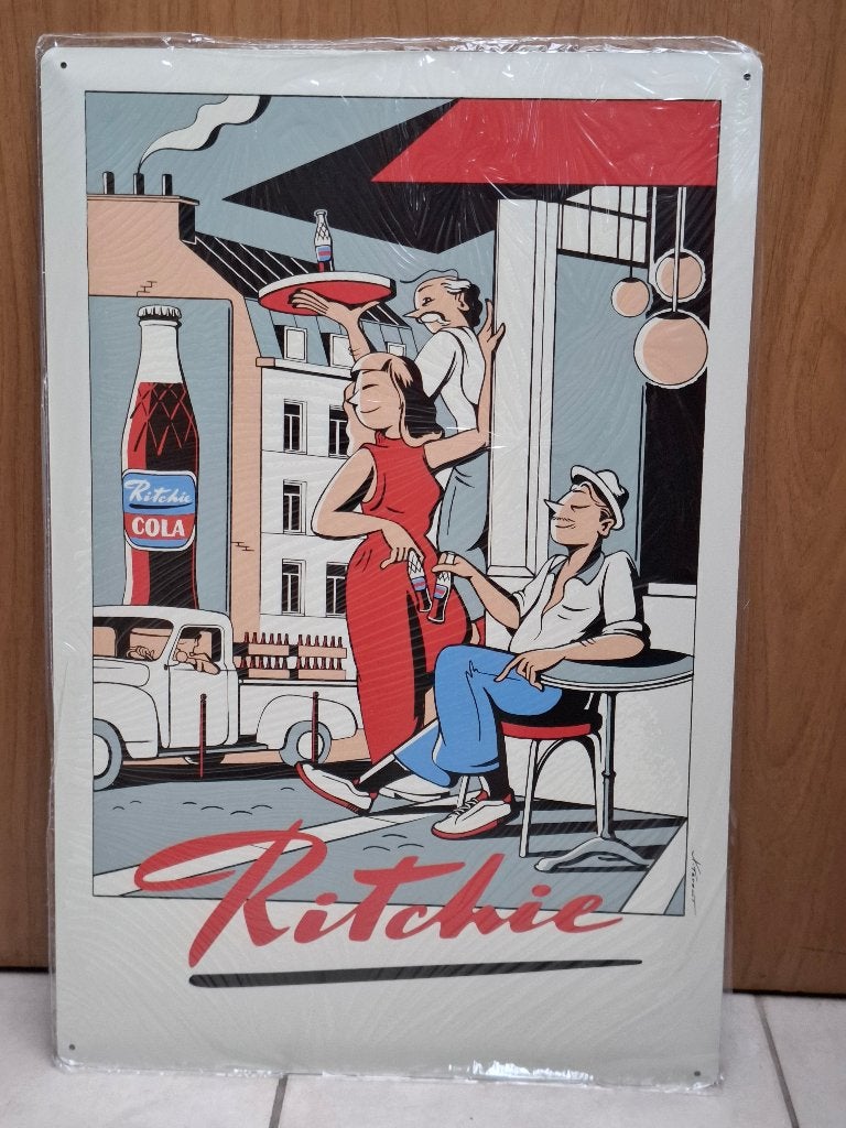 Nieuw reclamebord Ritchie cola 60 x 40 cm, Verzamelen, Ophalen of Verzenden, Nieuw, Reclamebord