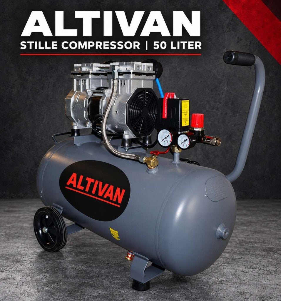 Altivan Stille compressor 50 liter olievrij 8 bar, Nieuw, <redacted>, Altivan, Ophalen