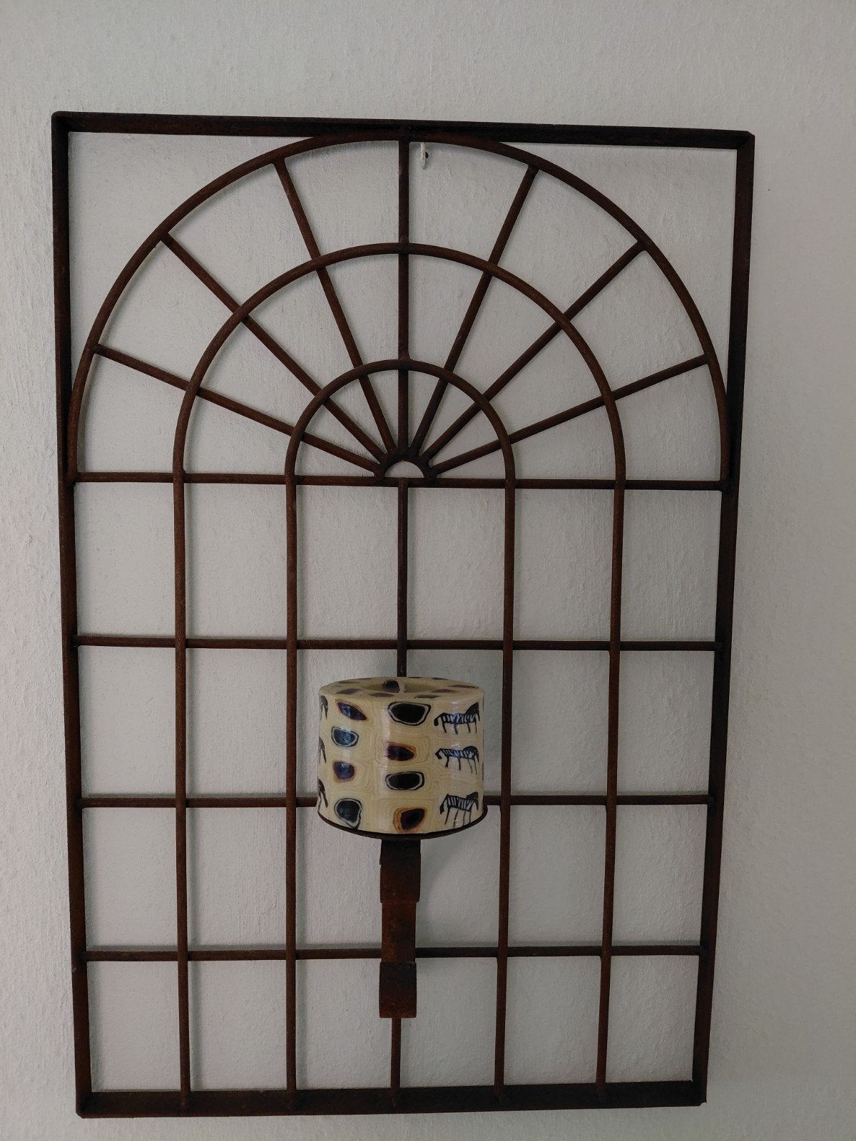 brocante ijzeren wandrek, Antiek en Kunst, Curiosa en Brocante, Ophalen of Verzenden