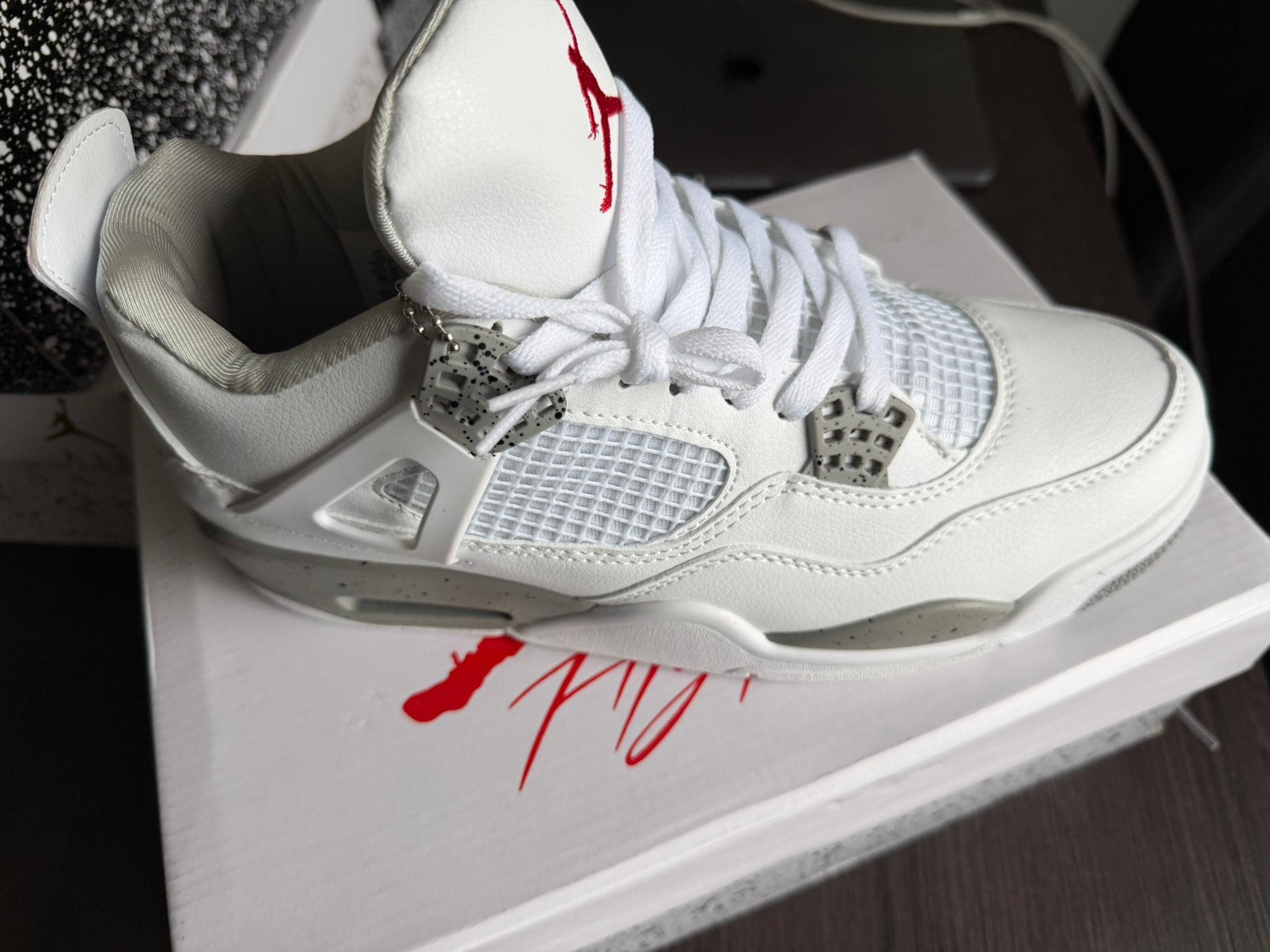 Jordan 4 oreo, Ophalen, Wit, Nieuw, Sneakers of Gympen