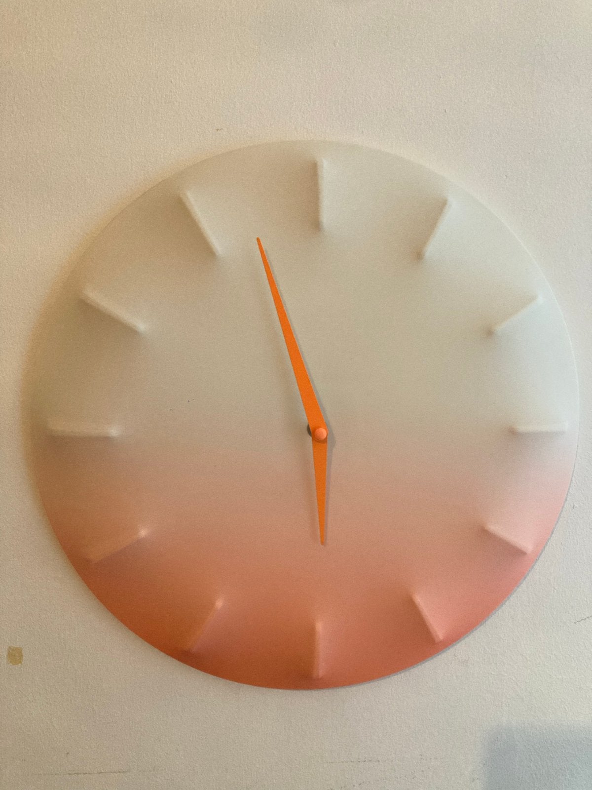 Ophalen📌Vintage Sparillis wandklok - Oranje/Wit ikea, Ophalen, Analoog, Modern, Overige merken