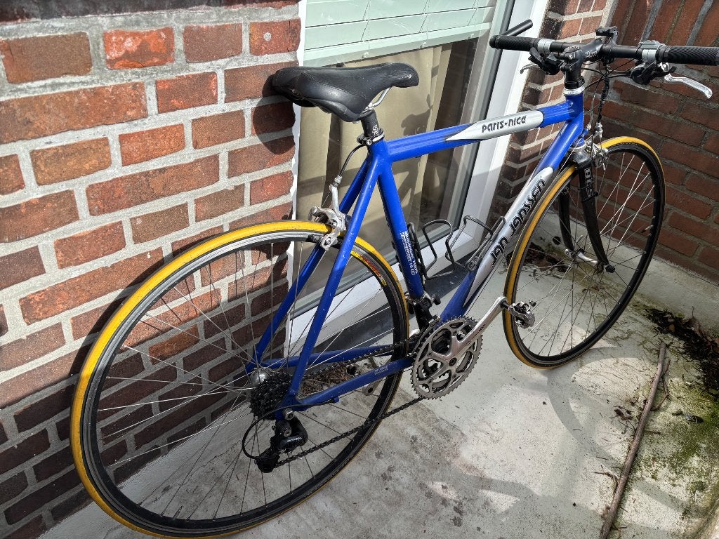 Jan Janssen Paris-Nice racefiets – Aluminium 7005 – blauw, Gebruikt, 26 inch, Velgrem, Meer dan 20 versnellingen