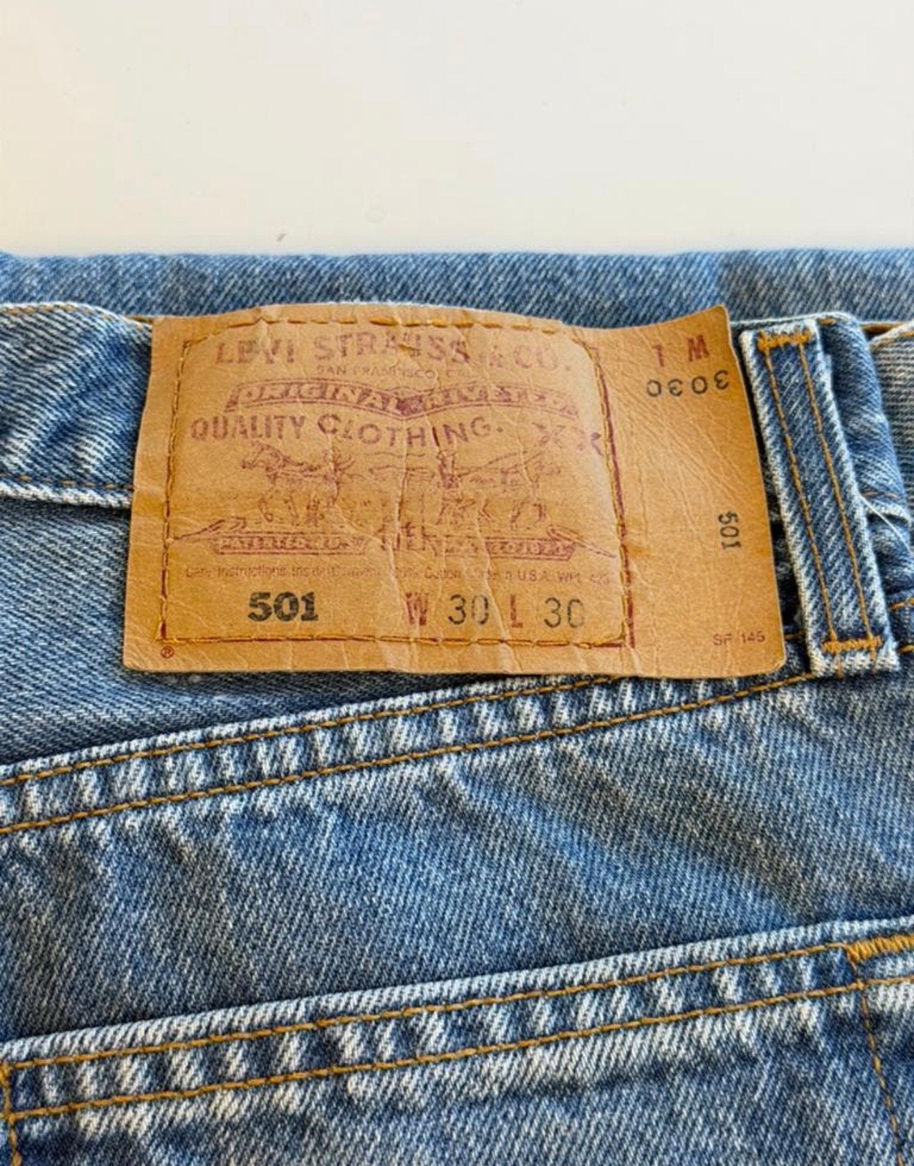 Vintage Levi’s 501 Jeans W30 L30 blauw spijker Denim heren, Blauw, W32 (confectie 46) of kleiner, Zo goed als nieuw, Levis