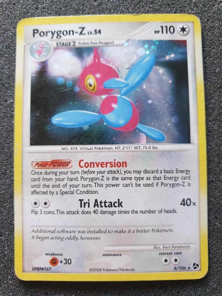 Pokémon kaart Porygon Z Lv.54 #6 Great Encounters, Ophalen of Verzenden, Gebruikt, Losse kaart