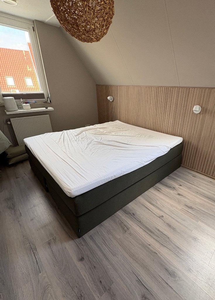 Kårlsson Autentik Tunn Boxspring 180x200 Groen, Ophalen, Tweepersoons, Zo goed als nieuw, 180 cm