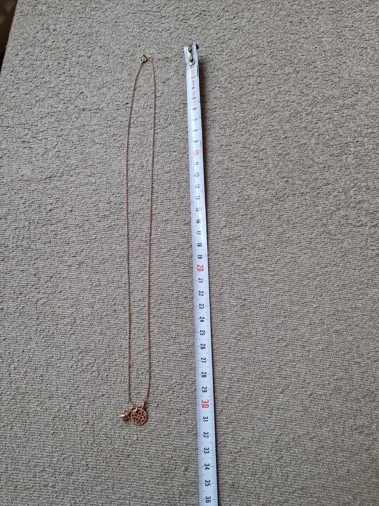Rosékleurige stalen Lucardi ketting, Gebruikt, Ophalen of Verzenden, Roze, Overige materialen