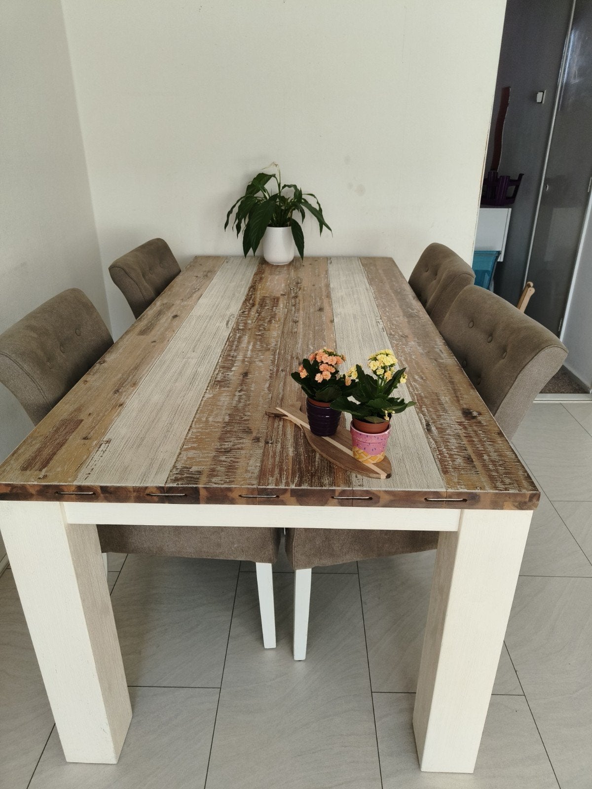 Acacia Hout.Eettafel met stoelen, tv meubel, salontafel, Ophalen of Verzenden, Rechthoekig, 50 tot 100 cm
