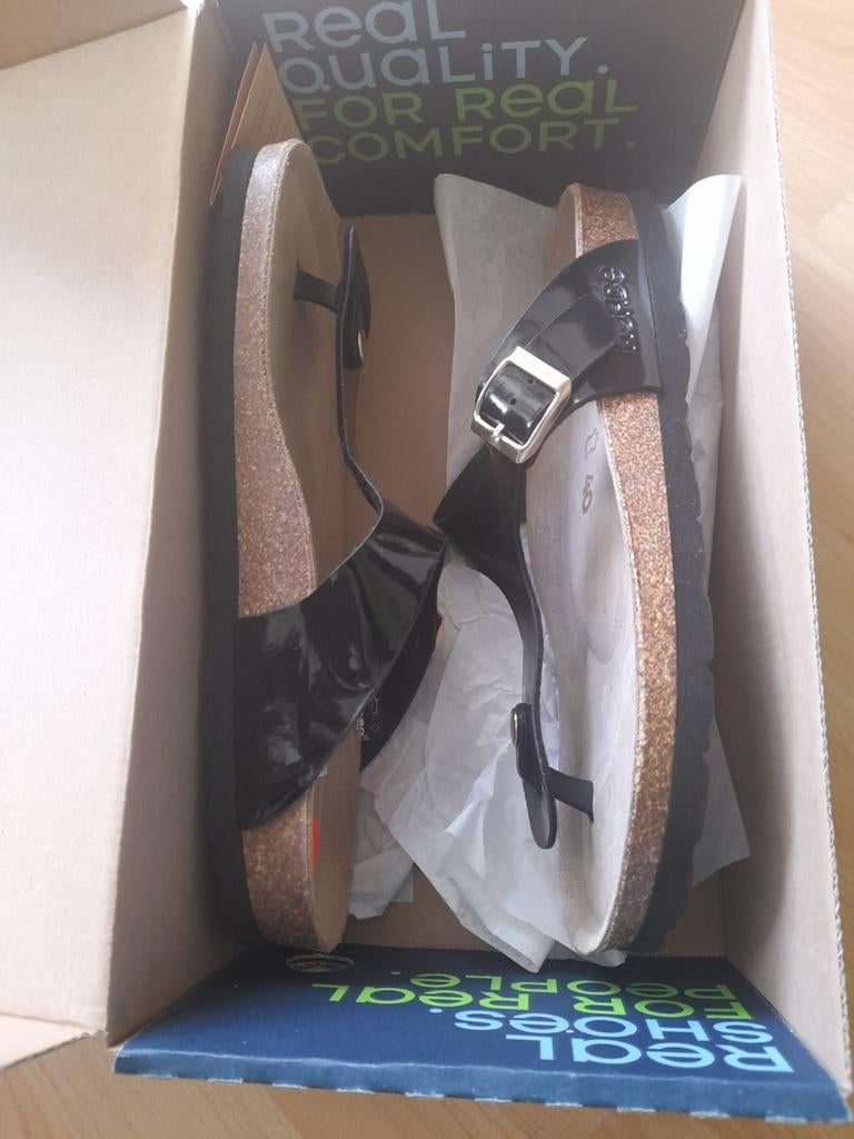 SLIPPERS Nieuw BIRKENSTOCKS  ROHDE Maat 40, Slippers, Zwart, Ophalen of Verzenden, Rohde