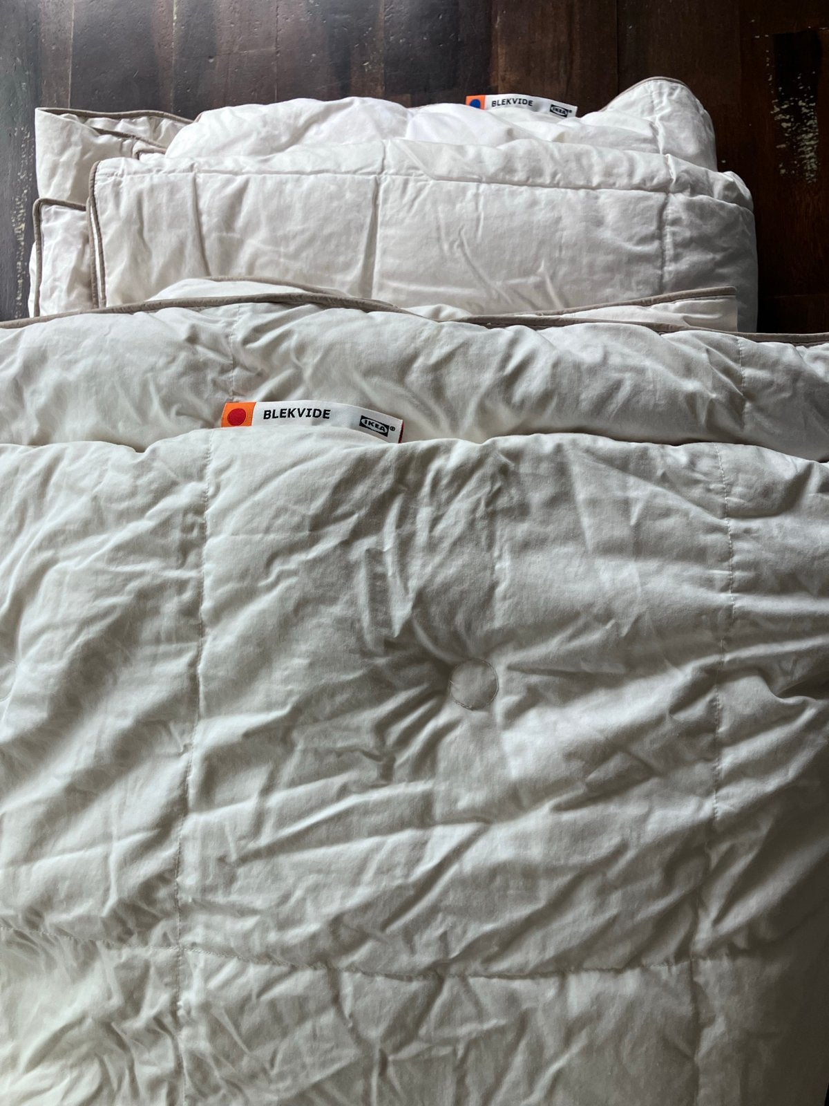 IKEA BLEKVIDE donzen dekbedden 2-persoons, Wit, Tweepersoons, Dons en Veren, Ophalen of Verzenden