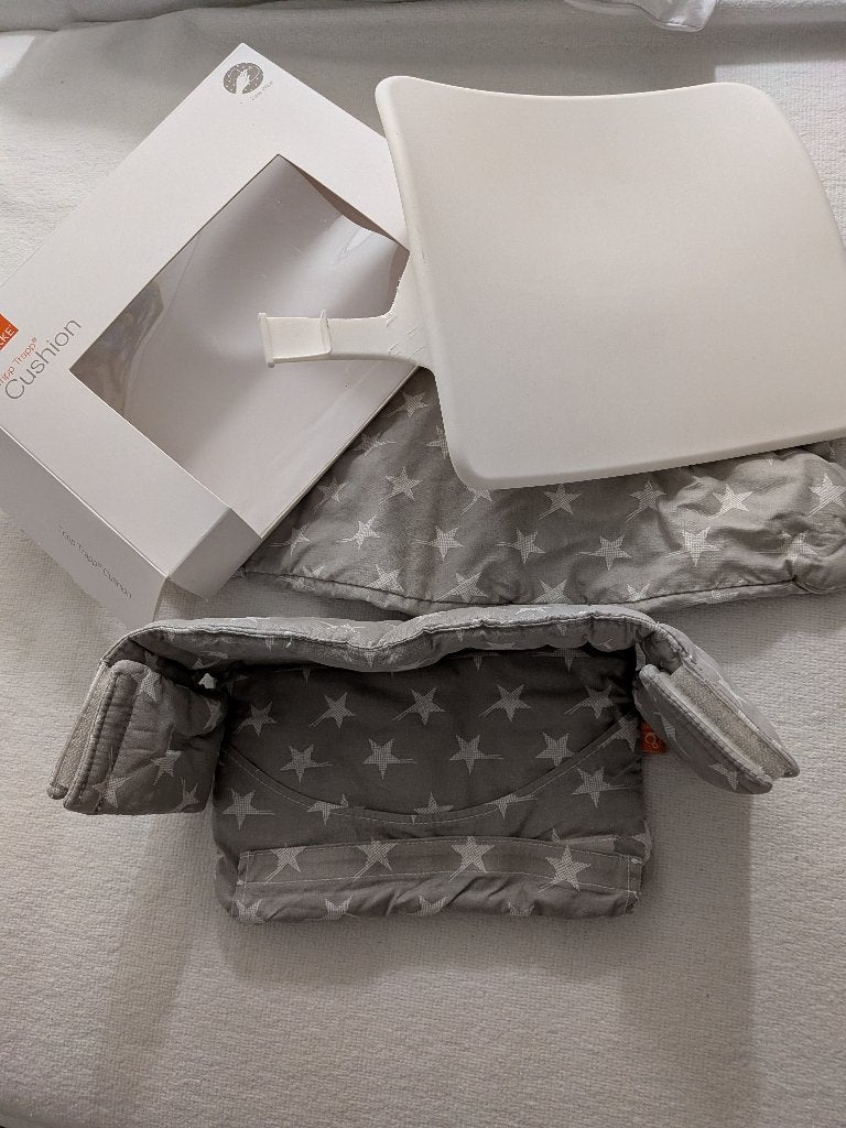 stokke trip trap stoelverkleiner, en  rugleuning, Kinderen en Baby's, Kinderstoelen, Ophalen, Zo goed als nieuw, Meegroeistoel