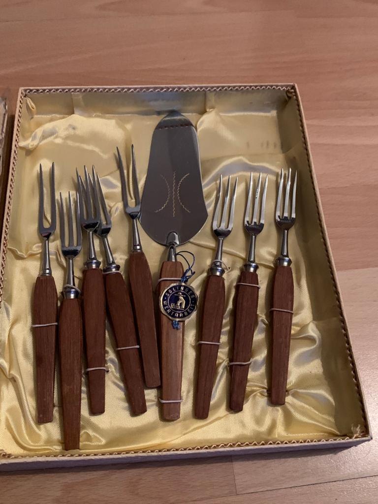 Antieke Solinger/Solingen/Fribal taart serveerset nieuw, Ophalen of Verzenden