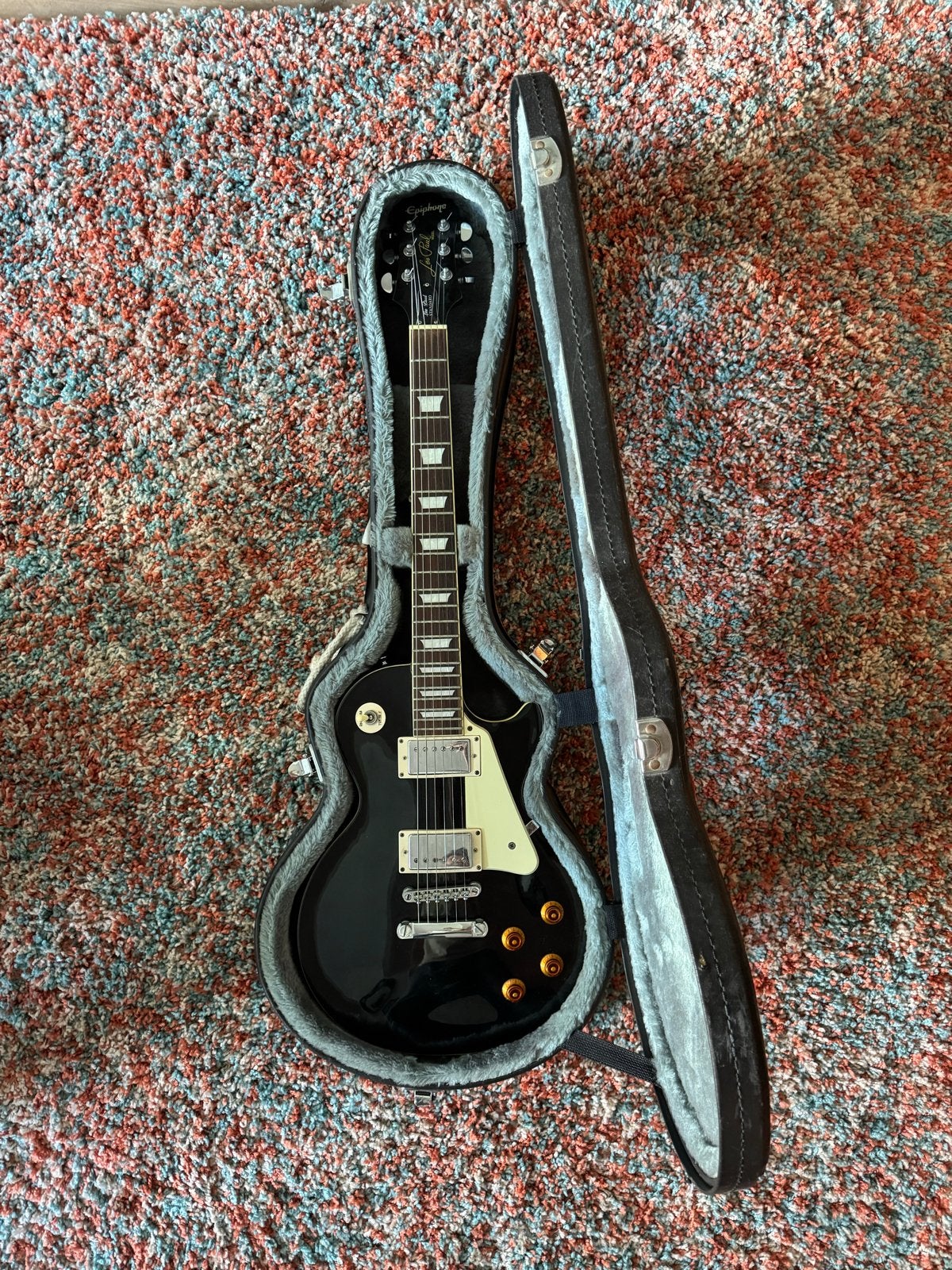 Epiphone Les Paul Standard elektrische gitaar met koffer, Ophalen, Gebruikt, Solid body, Epiphone