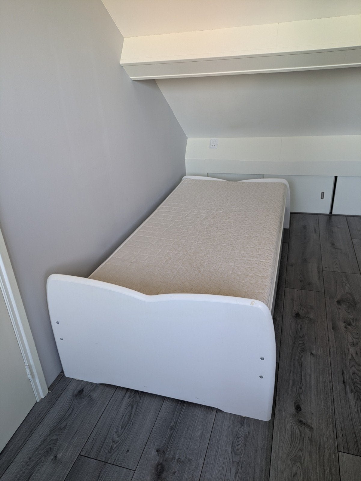 Eenpersoons bed incl. Auping spiraalbodem, Ophalen, Gebruikt, 90 cm, Eenpersoons