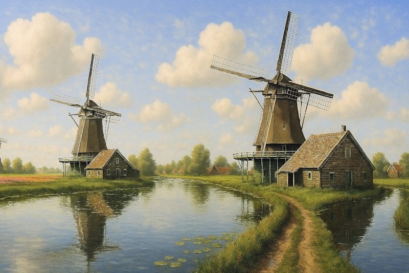 Borduurpatroon: Hollands landschap, Zwolle, Patroon, Verzenden, Eindeloos Borduren