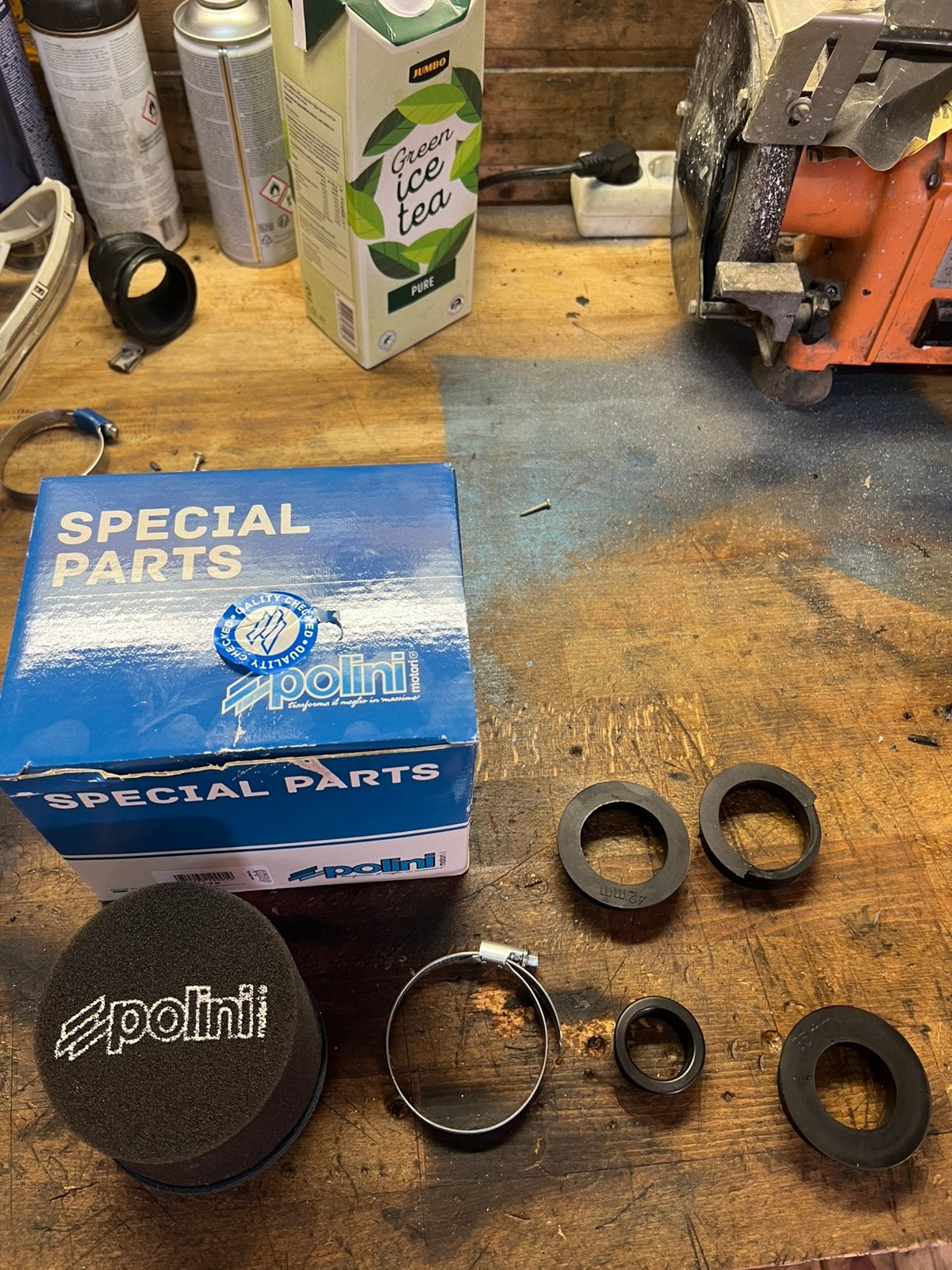 Polini powerfilter big evolution D55, Ophalen of Verzenden, Zo goed als nieuw, Carburateur