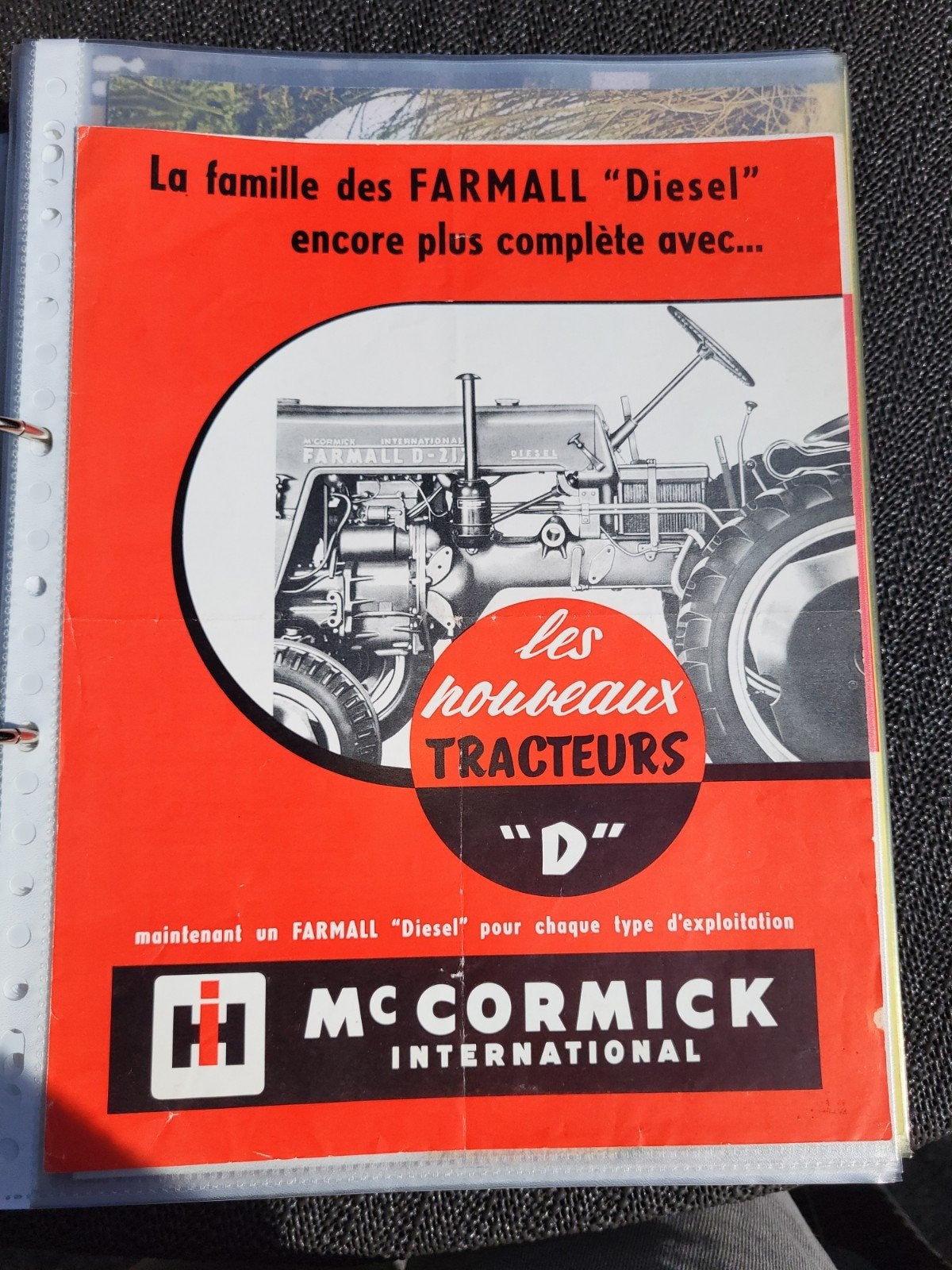 mccormick ih farmall tractor folder trekker, Ophalen of Verzenden