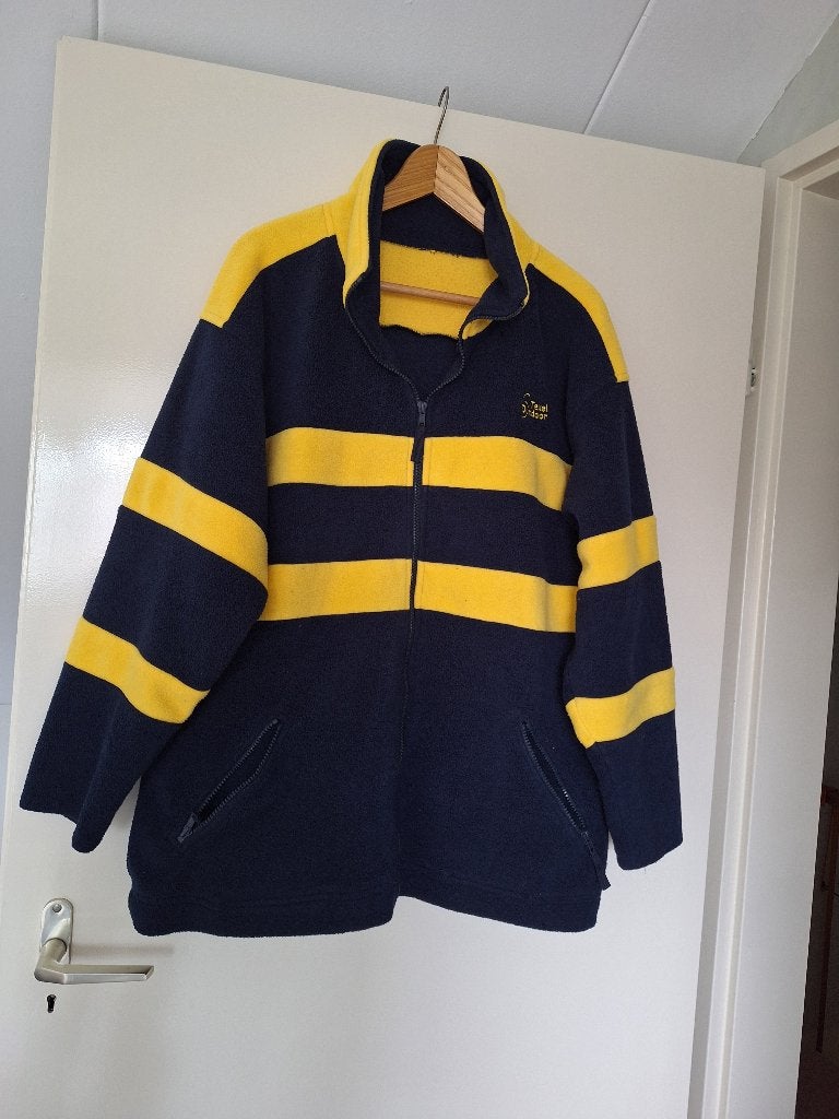 Fleece vest blauw/geel XL, Ophalen of Verzenden, Zo goed als nieuw, Maat 46/48 (XL) of groter, Blauw