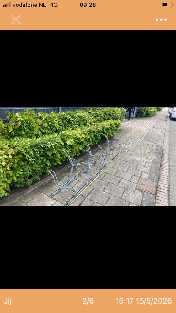 Stevig fietsenrek 3 meter lang, koppelbaar, Ophalen of Verzenden, Gebruikt