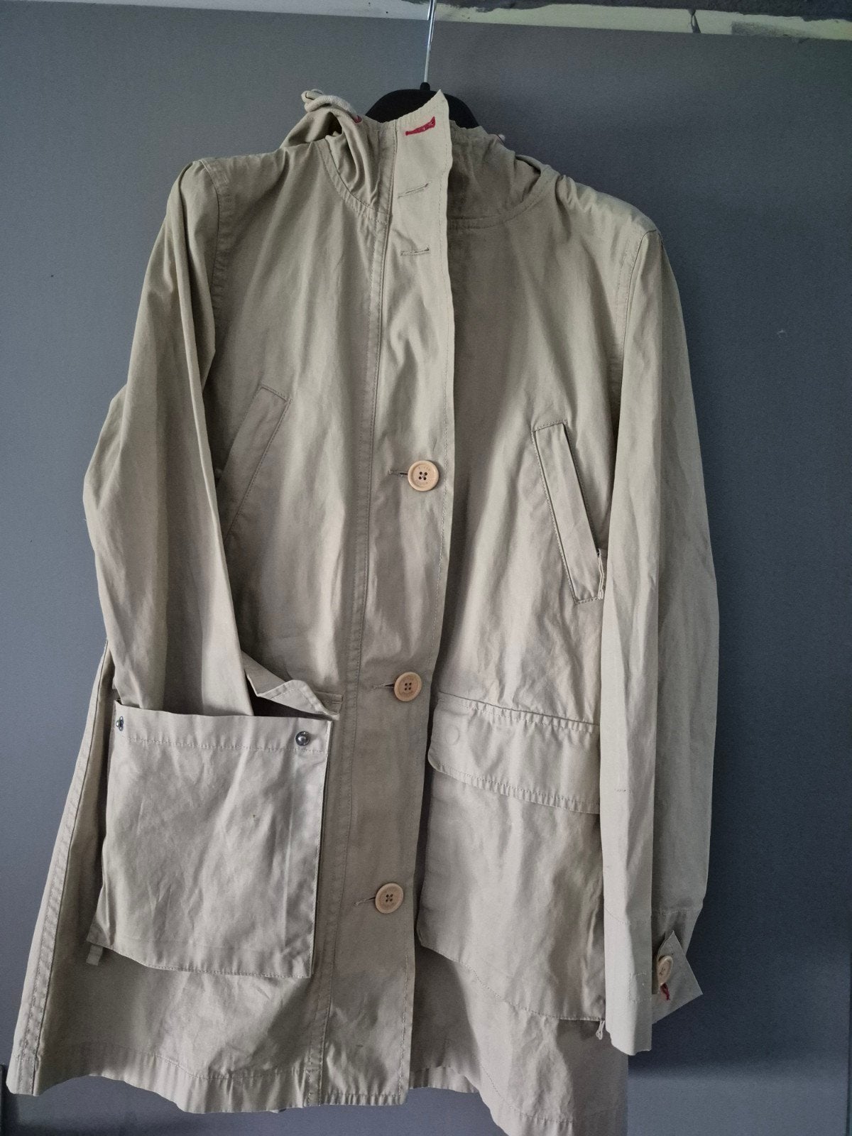 Dames beige zomerjas met capuchon maat S River Woods, Kleding | Dames, Beige, Ophalen of Verzenden, Zo goed als nieuw, Maat 36 (S)