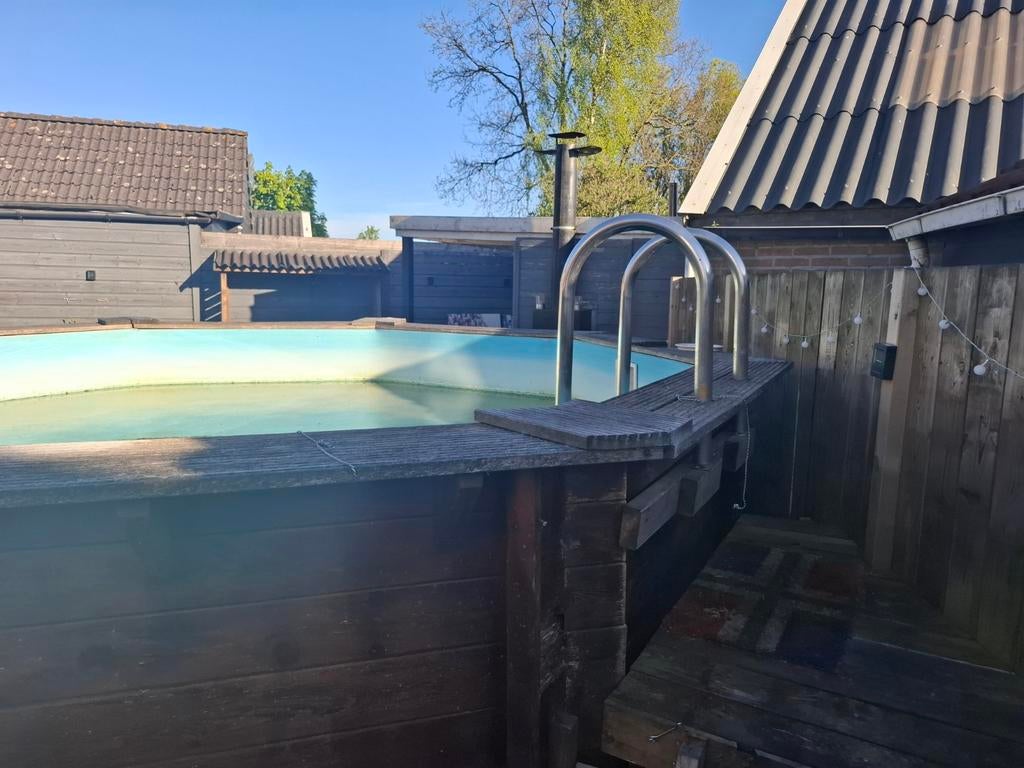Zwembad met filter en verwarming, Tuin en Terras, Ophalen of Verzenden, Gebruikt, Zwembadpomp