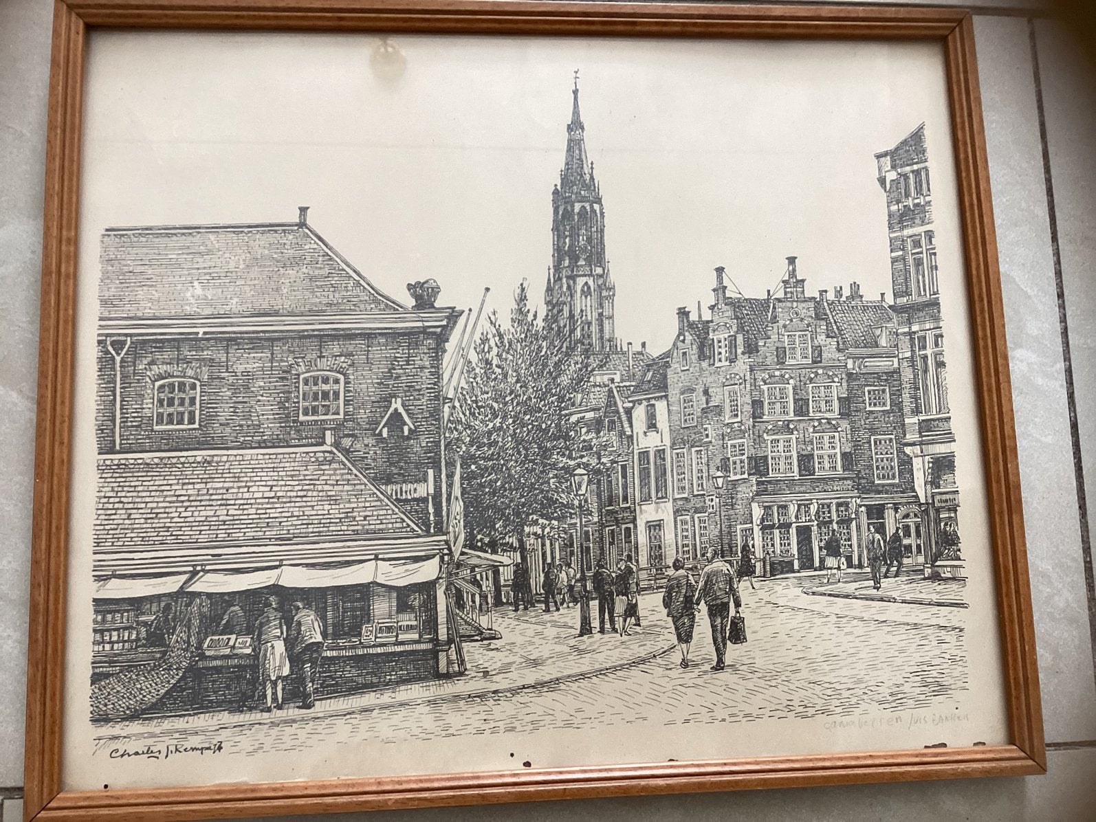 Charles Jean Kemper tekening/ Aquarel, Ophalen