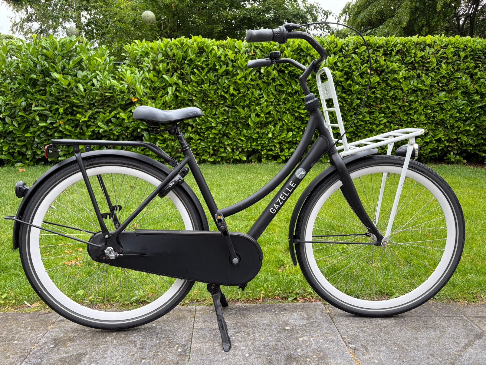 Gazelle PuurNL mat zwart, ideale brugklas maat, Terugtraprem, Gebruikt, 47 tot 50 cm, Versnellingen