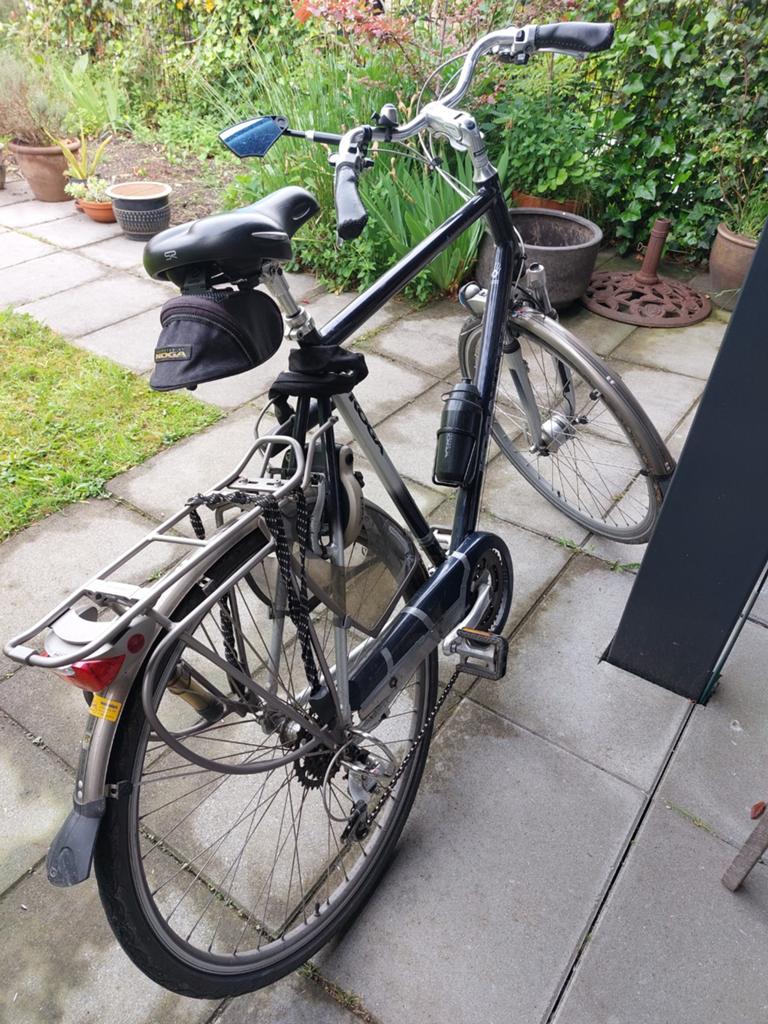 Herenfiets, Koga Myata, 63 framehoogte, 3x7 Shimano, Fietsen en Brommers, Ophalen, 28 inch, Gebruikt, Vering