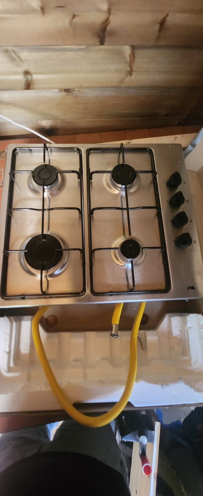 Inbouw gaskookplaat, Zo goed als nieuw, Inbouw, Gas, 4 kookzones