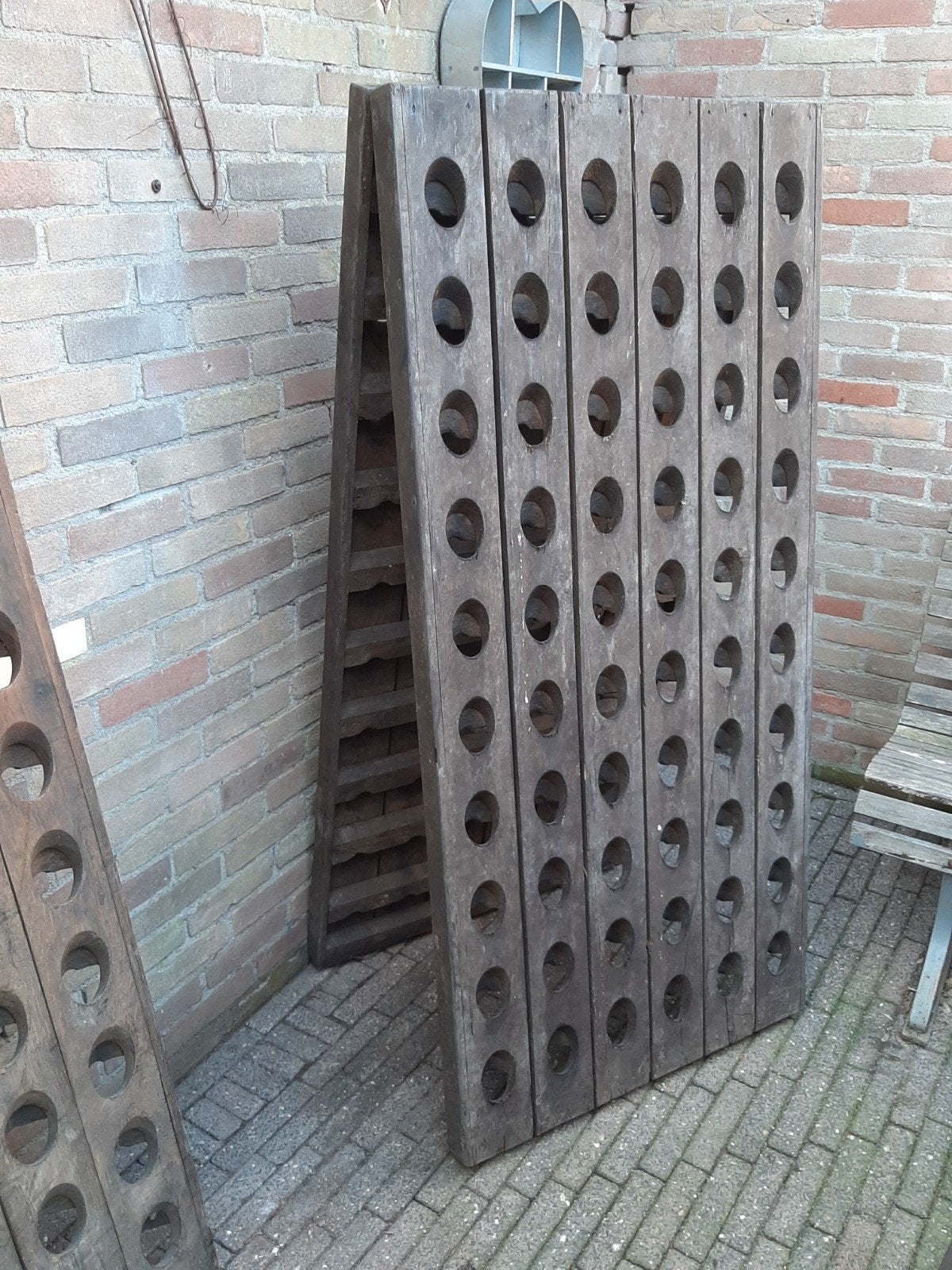 Dubbele pupitre, Ophalen, Zo goed als nieuw, Hout