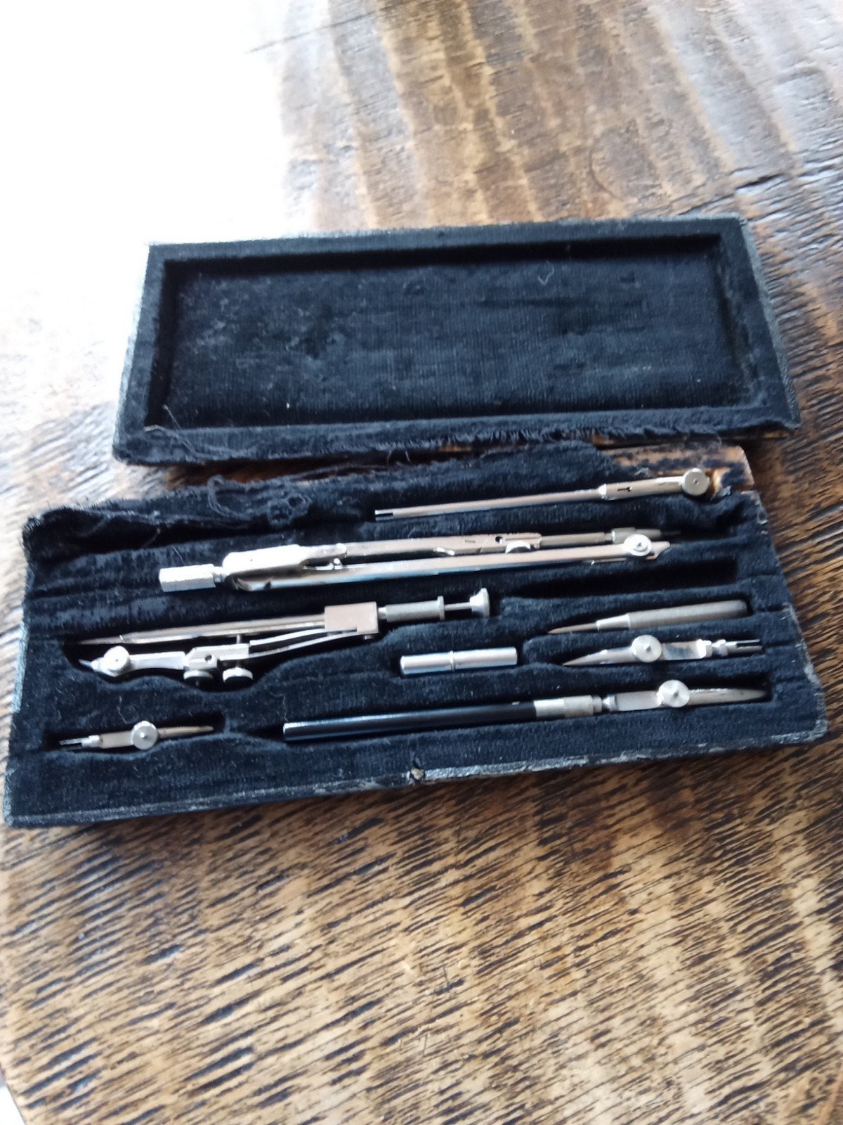 Antieke tekenset in etui - Merk Feld, Ophalen of Verzenden