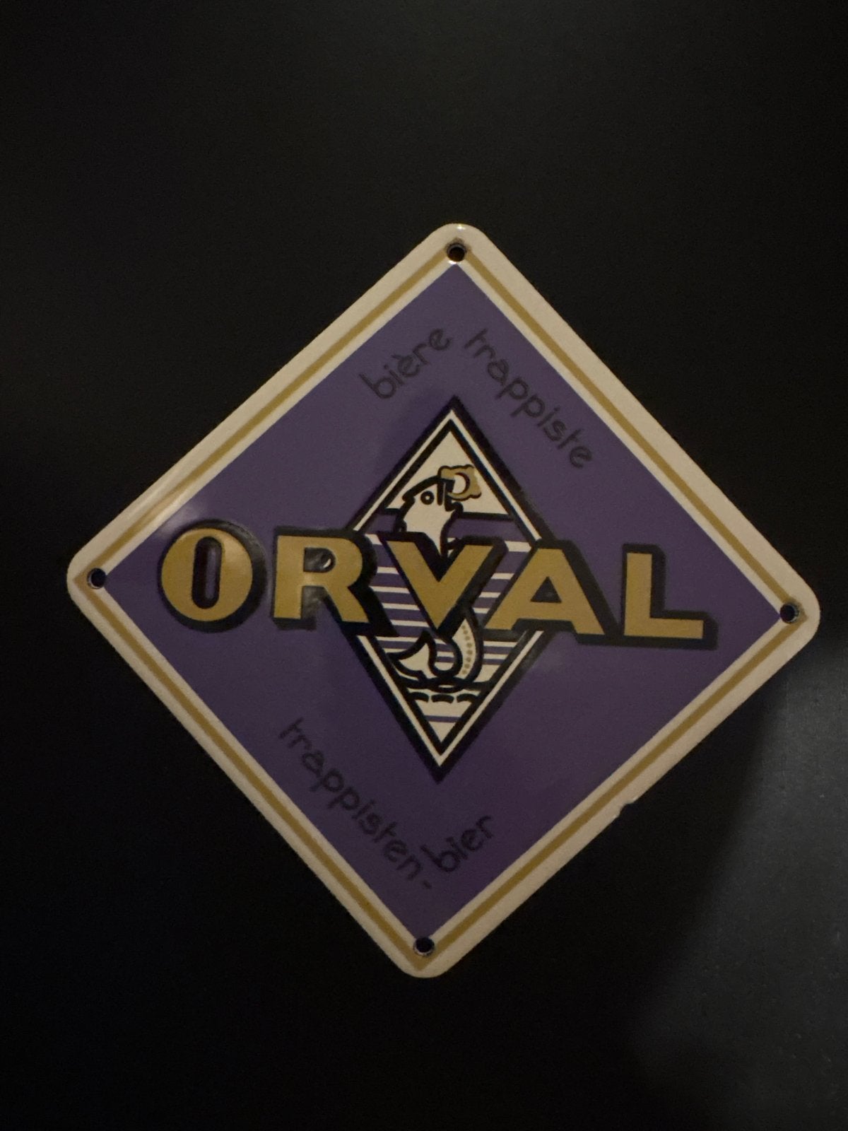 Orval Emaille Borden - Set van 3 mancave, Ophalen