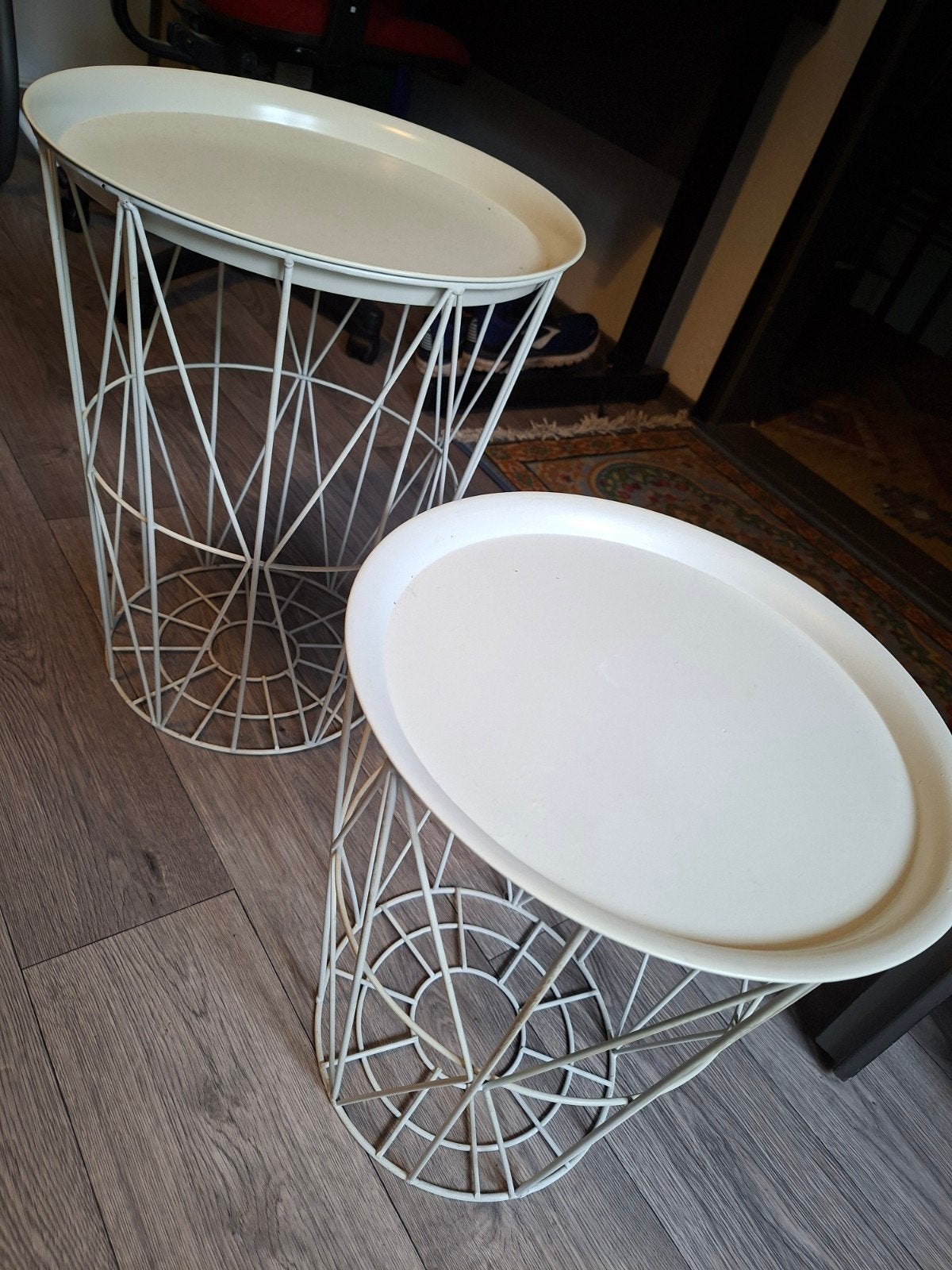 2 bijzet/ salontafel, Ophalen, Rond, Minder dan 55 cm, 45 tot 60 cm