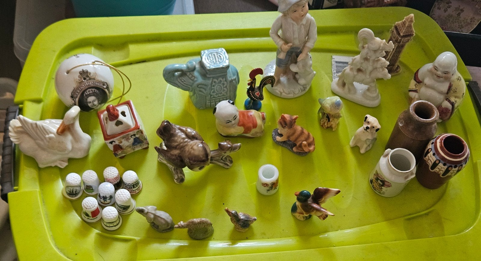 30 stuks porseleinen miniaturen - Diverse verzameling, Ophalen of Verzenden