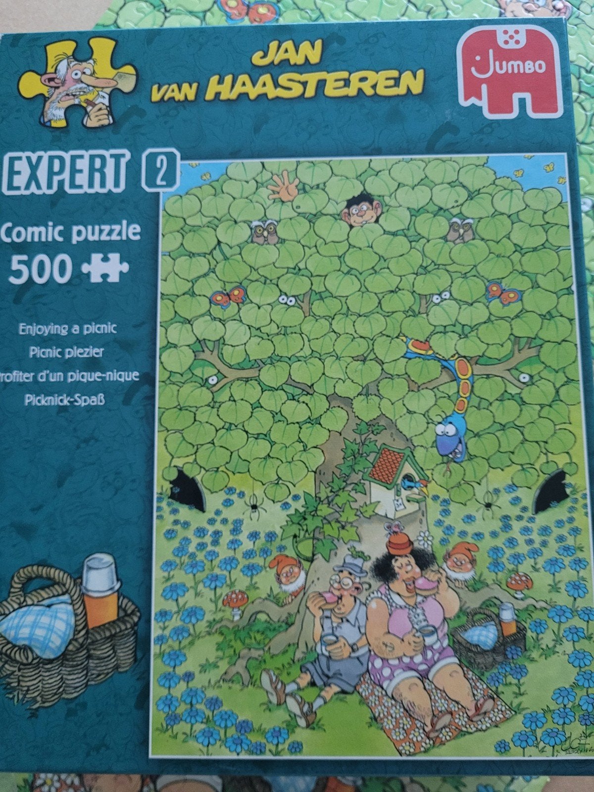 Jan van Haasteren Expert 2 Picnic Plezier, Ophalen of Verzenden, 500 t/m 1500 stukjes, Gebruikt, Legpuzzel