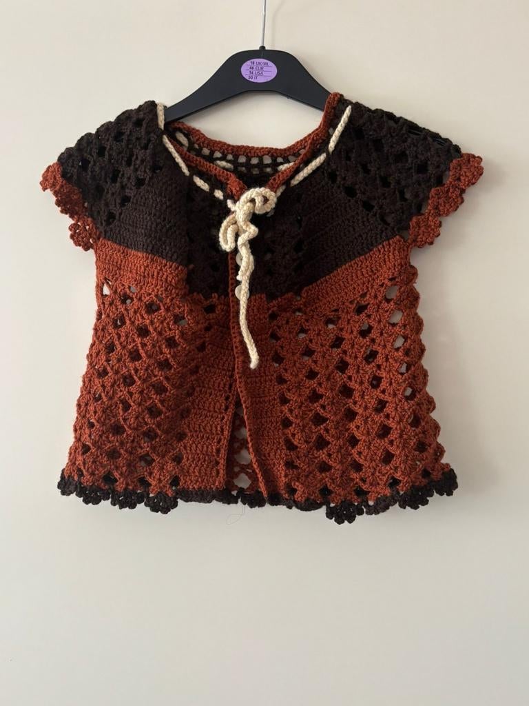 Zelf gebreid vestje voor baby/dreumes (1-2 jaar), Ophalen of Verzenden, Zo goed als nieuw, Handgemaakt, Jongen of Meisje