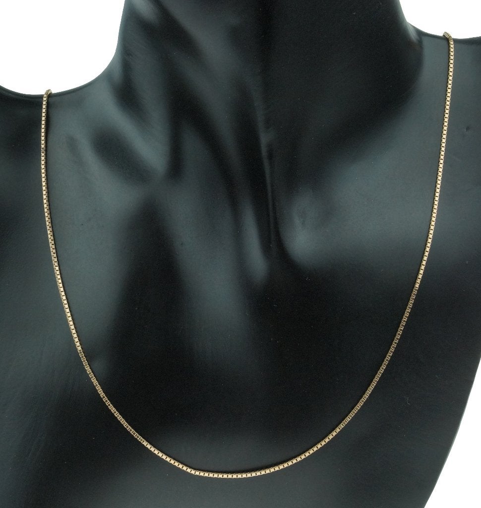 Venetiaanse 14k gouden schakel ketting dames collier 38cm, Voordeelsieraden, Ophalen of Verzenden, Zo goed als nieuw, Met edelsteen