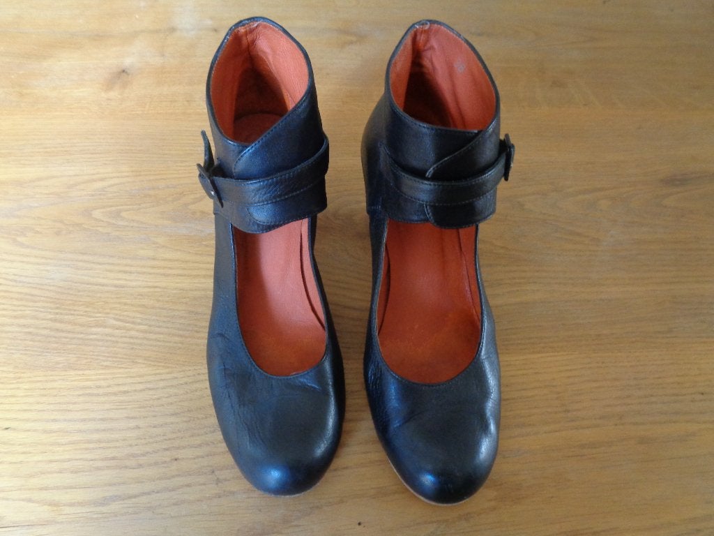 Fred de La Bretoniere leren pumps:mt 38, Pumps, Fred de la Bretoniere, Zwart, Ophalen of Verzenden