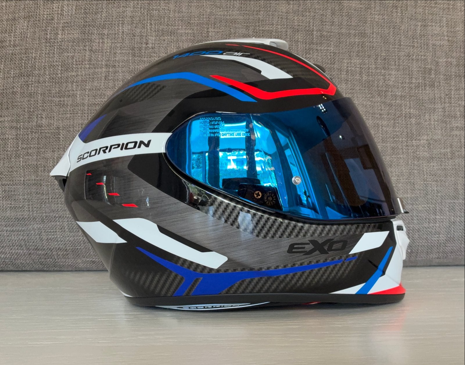 Bijna nieuwe Scorpion EXO-1400 EVO II Air motorhelm - Maat L, Overige merken, Heren, Ophalen of Verzenden, Nieuw zonder kaartje