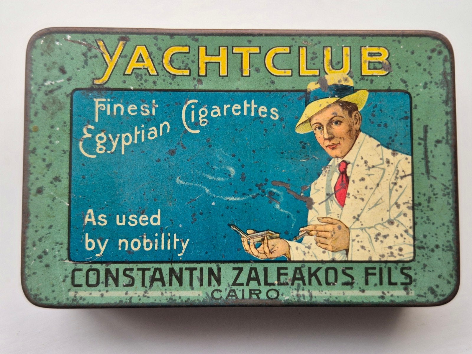 Yachtclub Egyptian Cigarettes blik Constantin Zaleakos Fils, Ophalen of Verzenden, Gebruikt, Overige