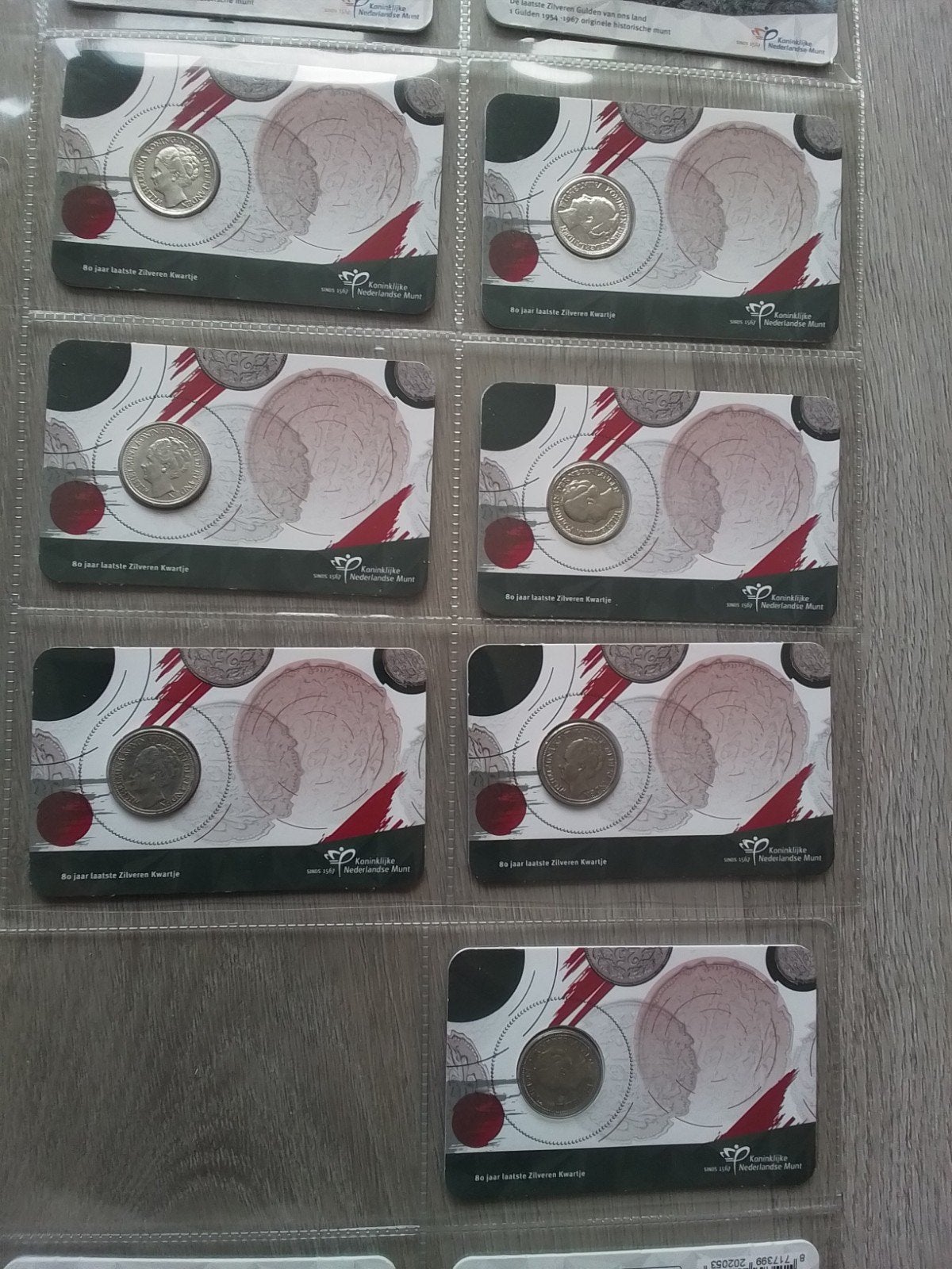 80 jaar Afscheid Zilveren Kwartje Coincard JAARTALLEN EN MMT, Postzegels en Munten, Ophalen of Verzenden, Koningin Wilhelmina