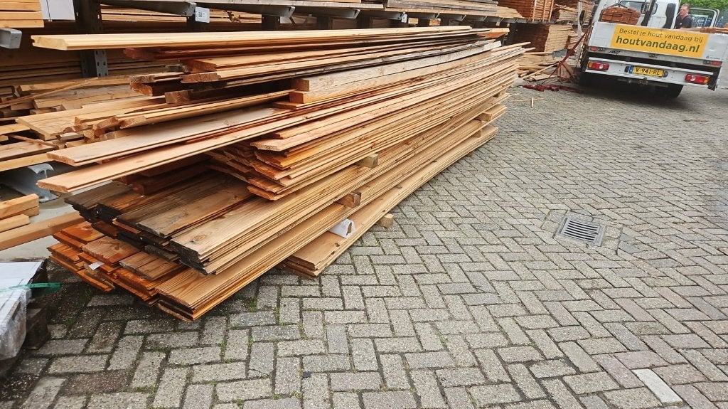 Partij divers douglas hout. 750 eu ex btw. 1 koop!, Ophalen, Zo goed als nieuw, Plank, 50 mm of meer