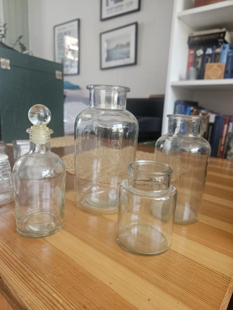 Diverse glas vazen en bakjes, Ophalen