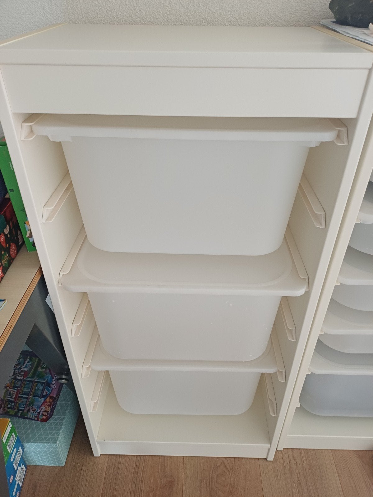 Ikea trofast kast met 3 bakken met deksels., Ophalen of Verzenden, Zo goed als nieuw