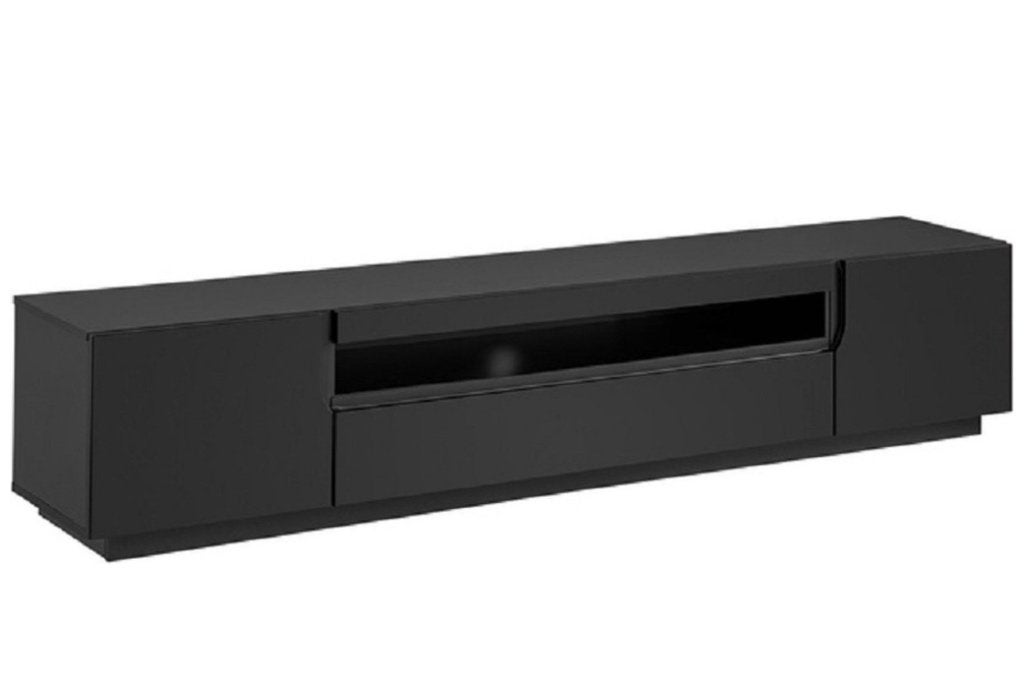 Tv meubel eston zwart mat, Ophalen, Minder dan 50 cm, Zo goed als nieuw, 150 tot 200 cm